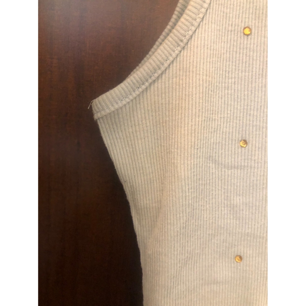 ♛ROSEMAYR♛廠商寄賣-Z4997蘋果綠色系下擺拼接蕾絲背心 展示品-細節圖3