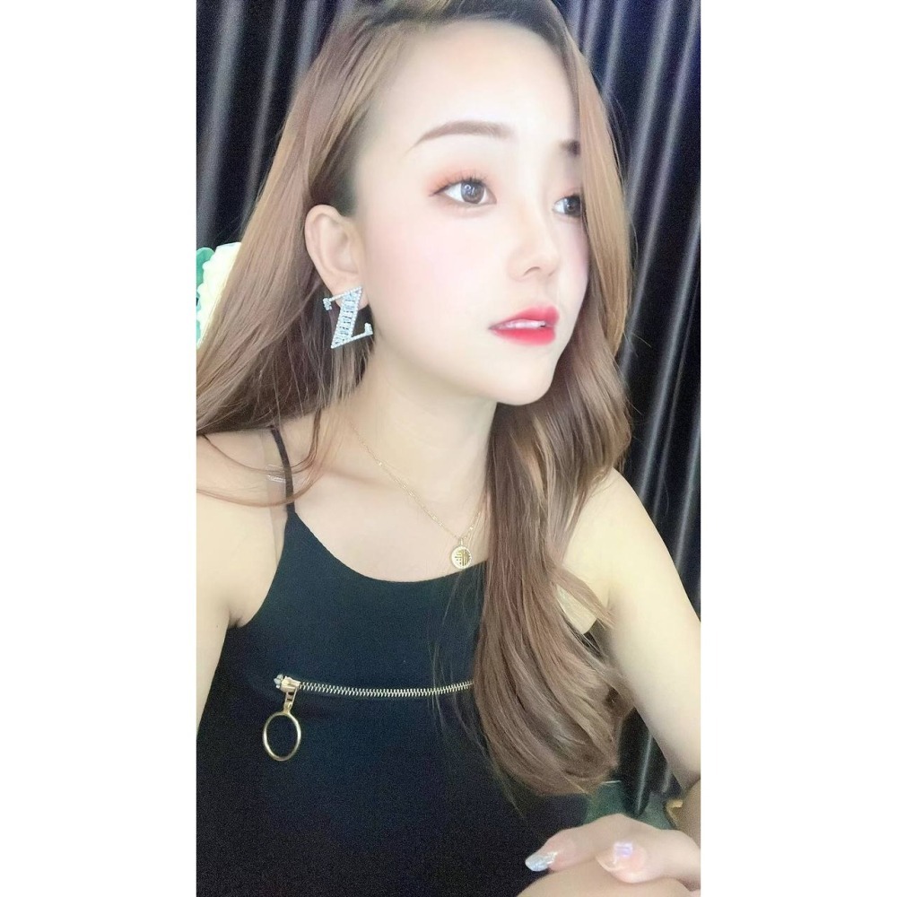 ♛ROSEMAYR♛[預購款] S925銀針 電音女王 Z字鑲鑽耳環-細節圖5