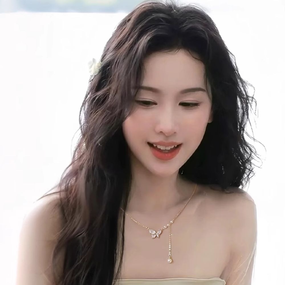 ♛ROSEMAYR♛[預購款] 趙露思同款 精靈系女孩 蝴蝶珍珠項鏈-細節圖3