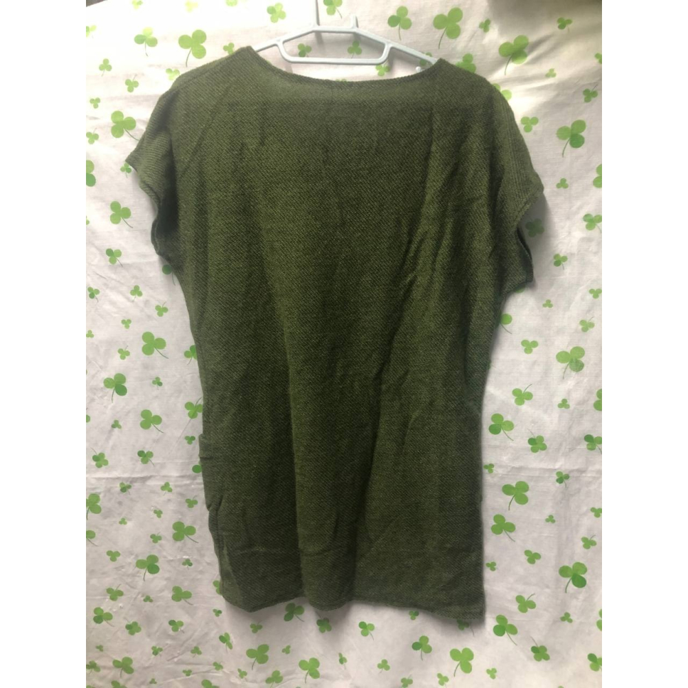 ♛ROSEMAYR♛廠商寄賣-藻綠色不規則針織上衣-細節圖2