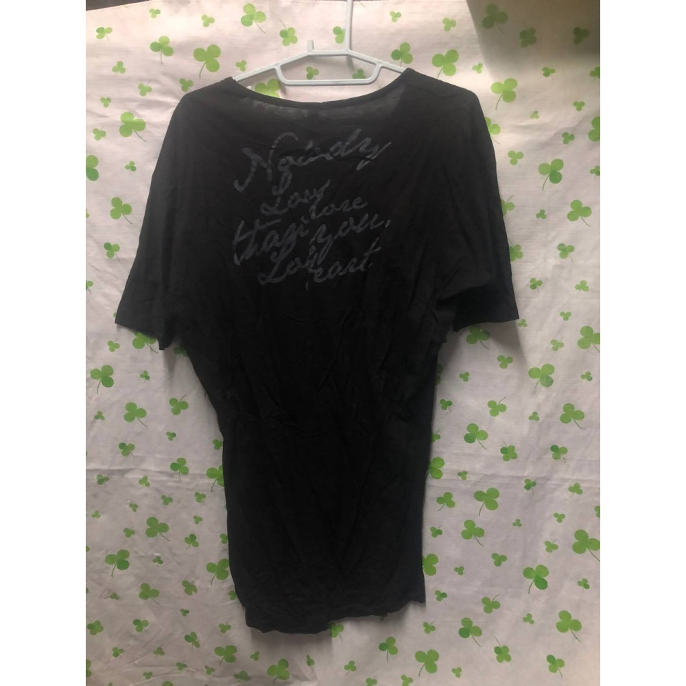 ♛ROSEMAYR♛廠商寄賣-網紗蝴蝶結印刷字母短袖上衣-細節圖2