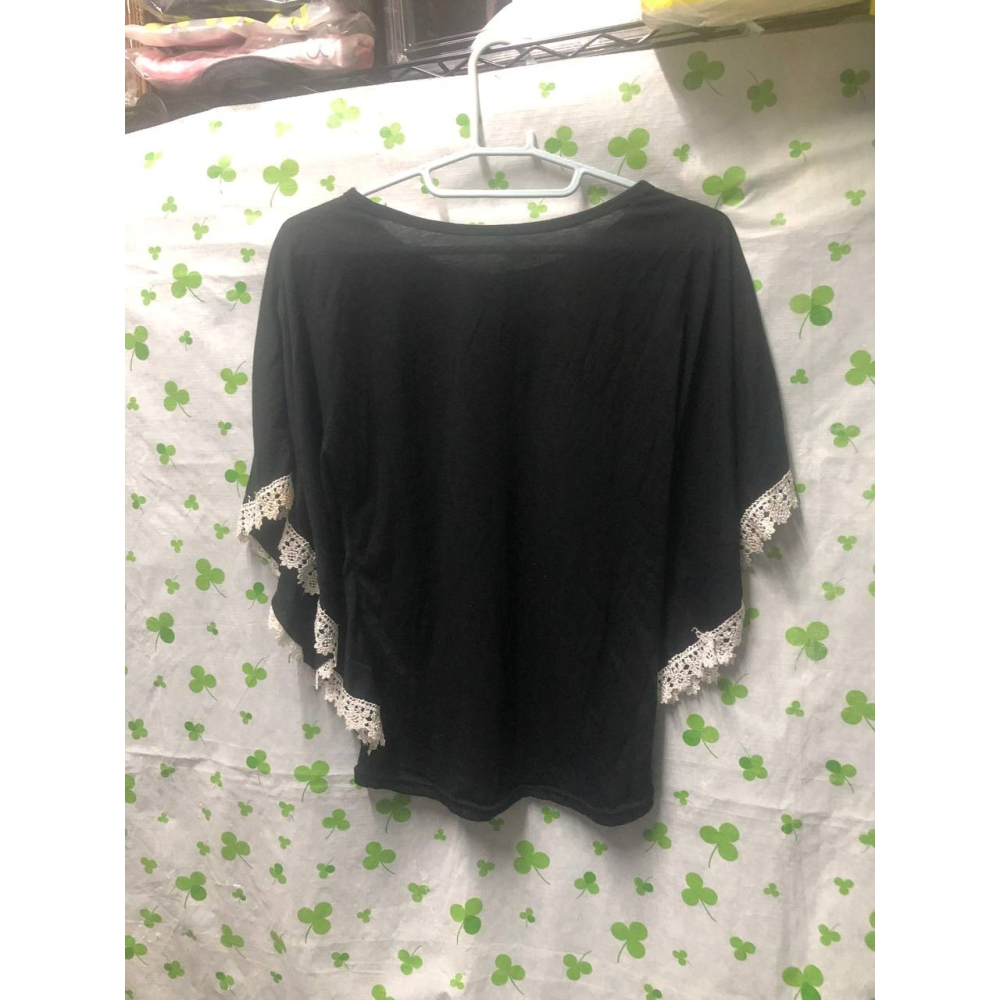 ♛ROSEMAYR♛廠商寄賣- 鐵塔印花拼接蕾絲繡邊上衣-細節圖2