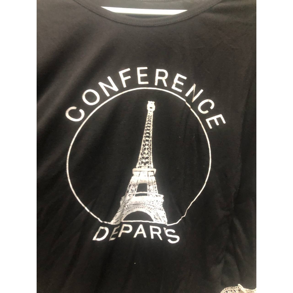 ♛ROSEMAYR♛廠商寄賣- 鐵塔印花拼接蕾絲繡邊上衣-細節圖3