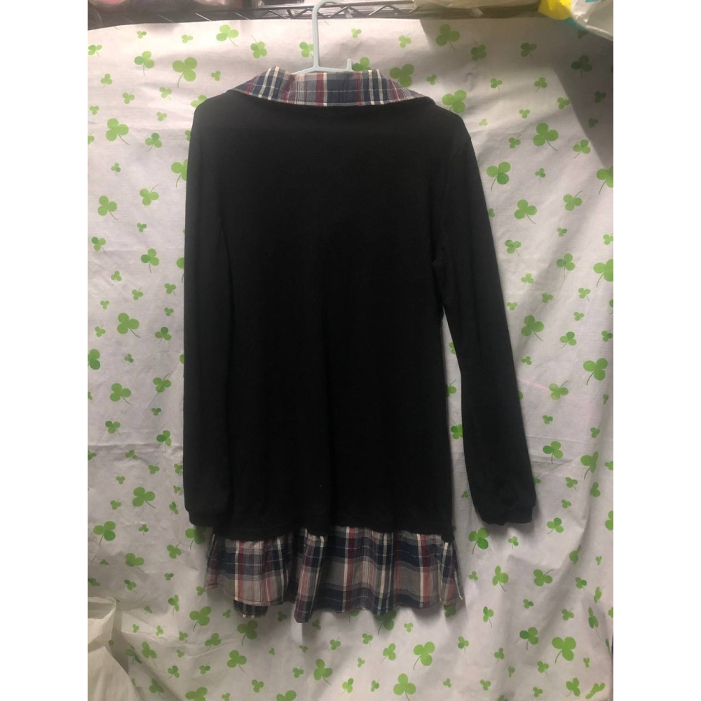 ♛ROSEMAYR♛廠商寄賣- 中大尺碼 學院風假兩件長版上衣-細節圖2