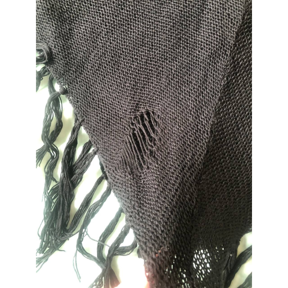 ♛ROSEMAYR♛廠商寄賣-針織洞洞流蘇斗篷/外罩-細節圖2