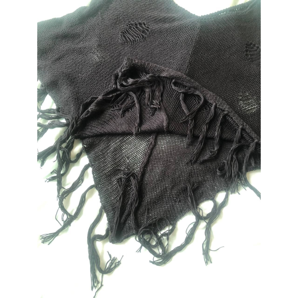 ♛ROSEMAYR♛廠商寄賣-針織洞洞流蘇斗篷/外罩-細節圖4