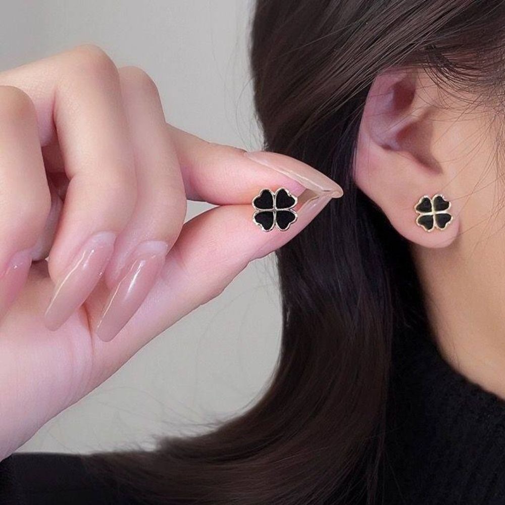 ♛ROSEMAYR♛ S925銀針 韓系名媛 簡約氣質四葉草耳環-細節圖7