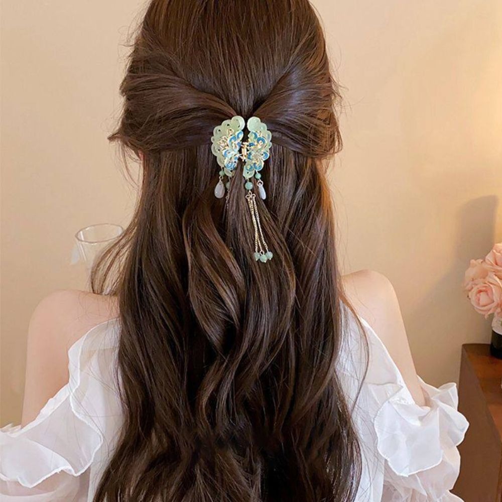 ♛ROSEMAYR♛ 新中式古風蝴蝶流蘇髮飾 抓夾-細節圖3