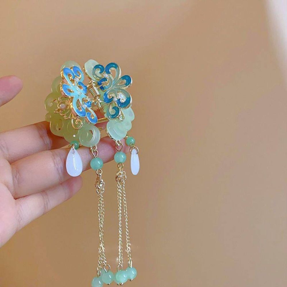 ♛ROSEMAYR♛ 新中式古風蝴蝶流蘇髮飾 抓夾-細節圖6