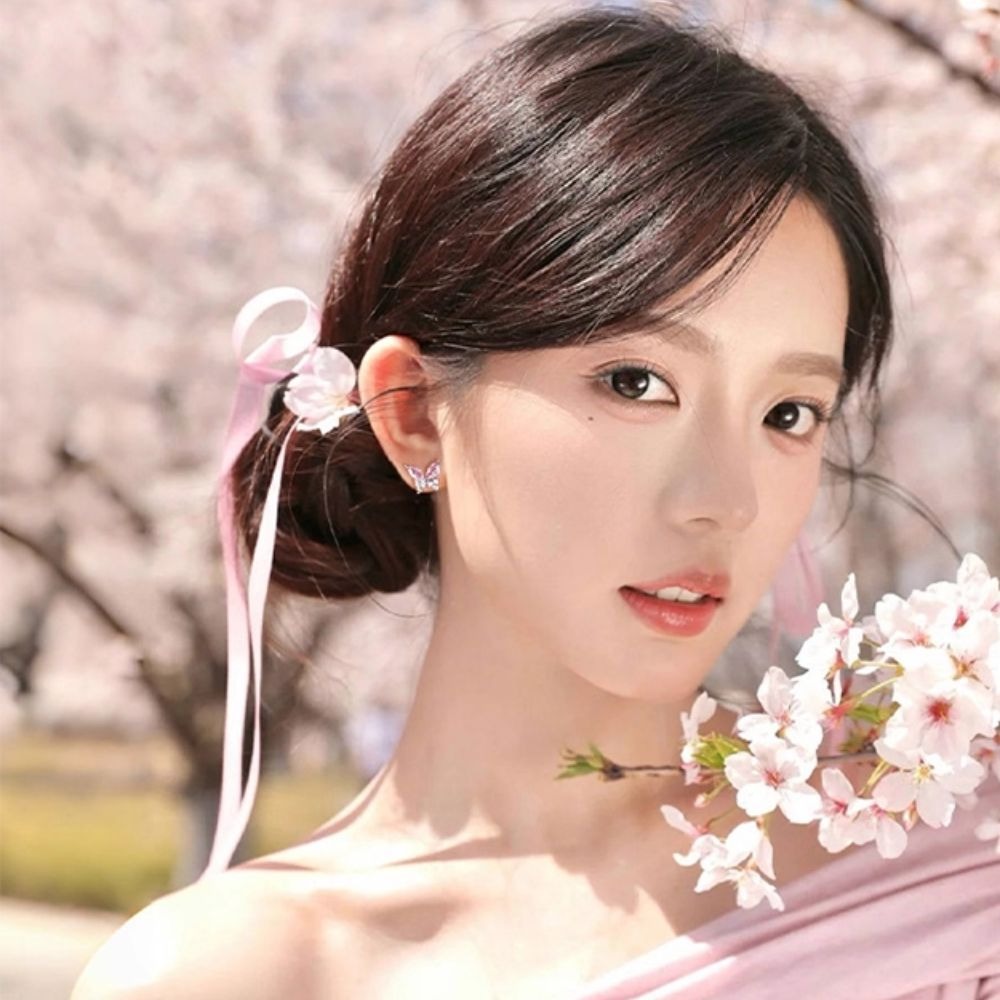 ♛ROSEMAYR♛ S925銀針 夏日多巴胺 薰衣草紫蝴蝶幻境耳環-細節圖2