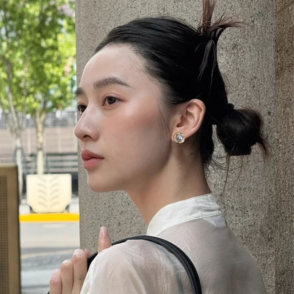 ♛ROSEMAYR♛ S925銀針 法式富貴千金 鋯石花朵耳環-細節圖5