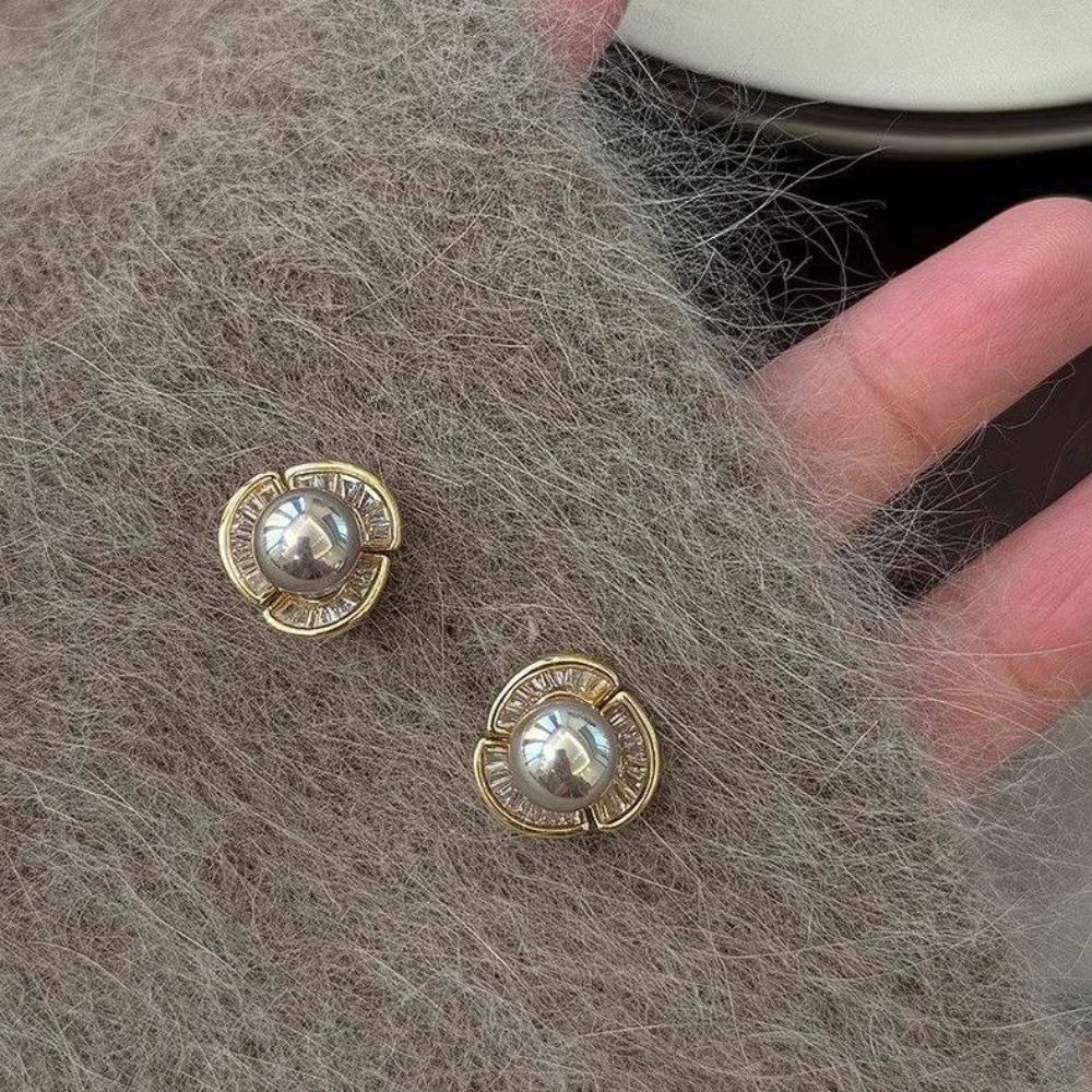 ♛ROSEMAYR♛ S925銀針 法式富貴千金 鋯石花朵耳環-細節圖6