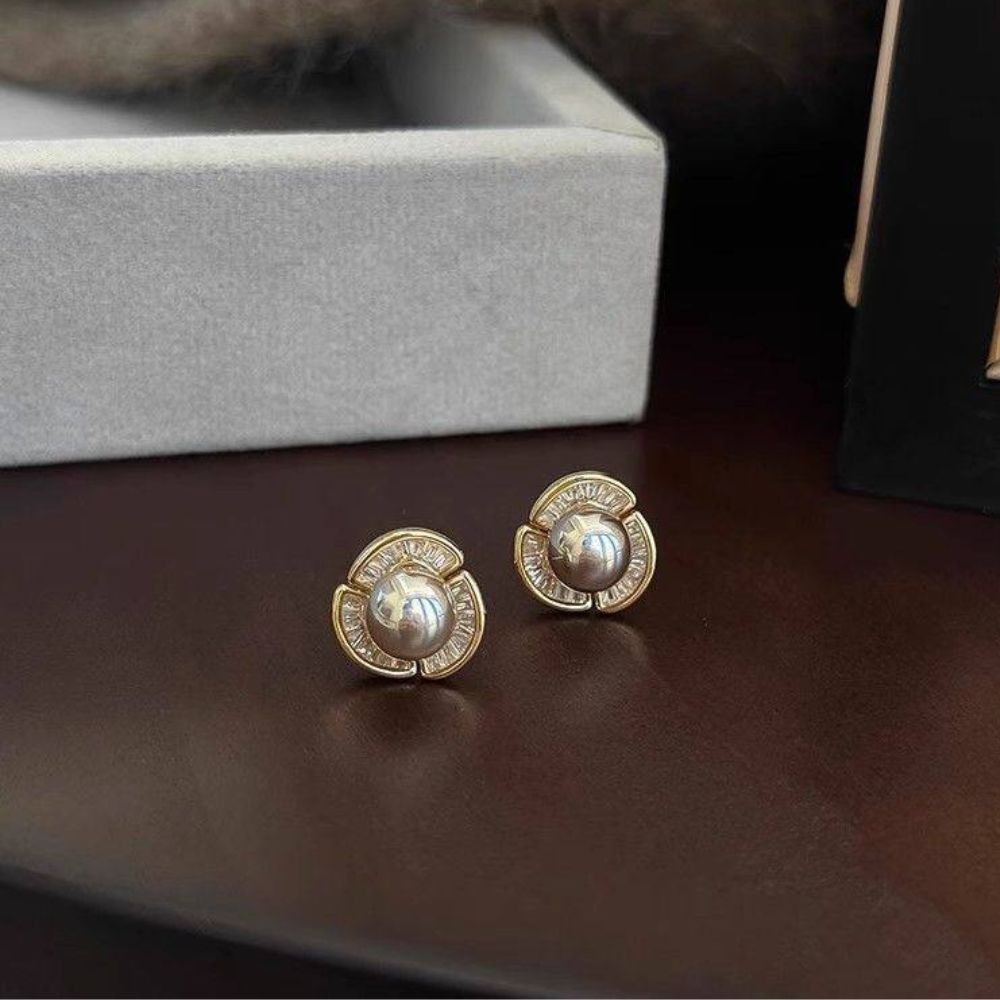 ♛ROSEMAYR♛ S925銀針 法式富貴千金 鋯石花朵耳環-細節圖7