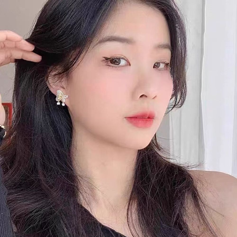 ♛ROSEMAYR♛ S925銀針 新中式莊周夢蝶 蝴蝶鋯石耳環-細節圖3