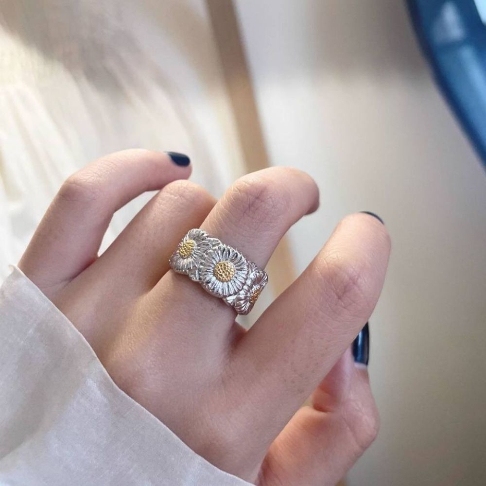 ♛ROSEMAYR♛ 韓系小雛菊可調節開口戒指-細節圖4