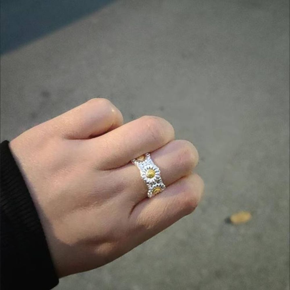 ♛ROSEMAYR♛ 韓系小雛菊可調節開口戒指-細節圖6