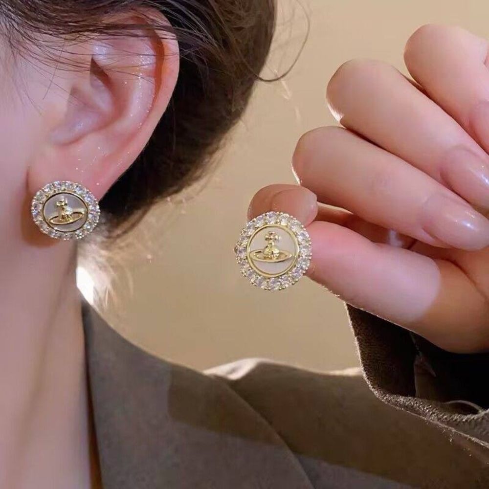 ♛ROSEMAYR♛ S925銀針 法式貴族千金感 土星圓形耳環-細節圖4