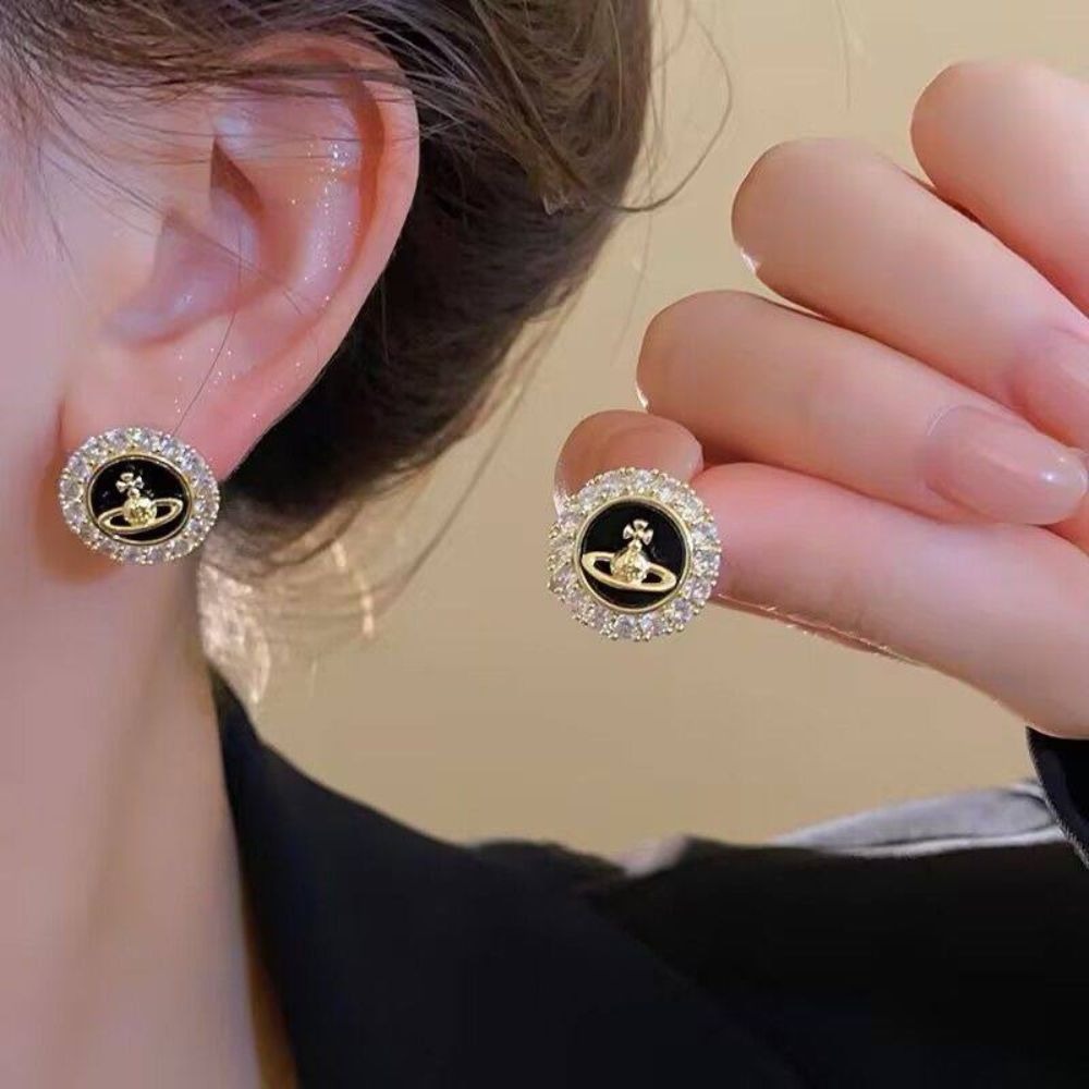 ♛ROSEMAYR♛ S925銀針 法式貴族千金感 土星圓形耳環-細節圖5