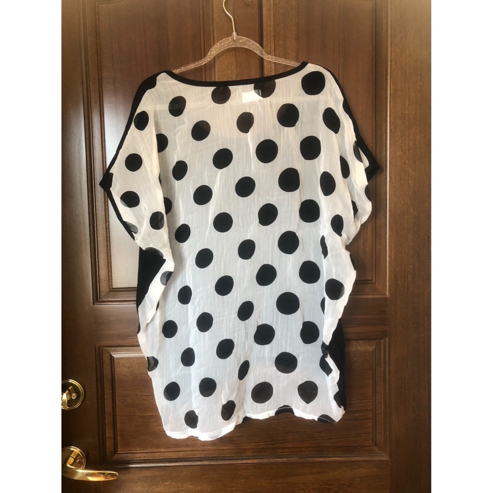 ♛ROSEMAYR♛廠商寄賣-加大尺碼-C01-006拼接紗質短袖上衣-細節圖2