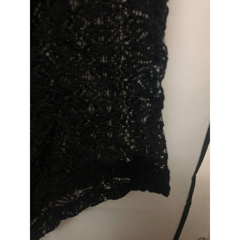 ♛ROSEMAYR♛廠商寄賣-中大尺碼-C01-003黑色鏤空短袖上衣-細節圖3