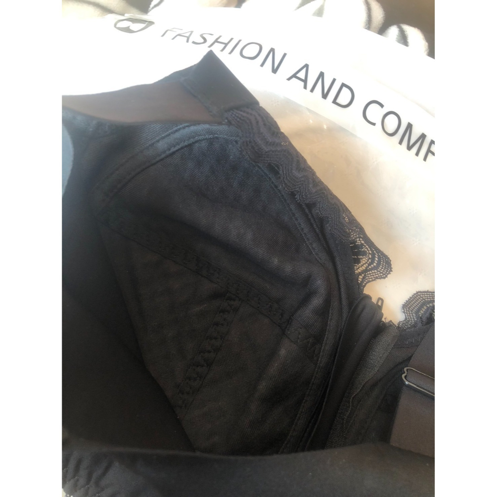 ♛ROSEMAYR♛廠商寄賣-黑色前釦式拉鍊無鋼圈內衣-細節圖3