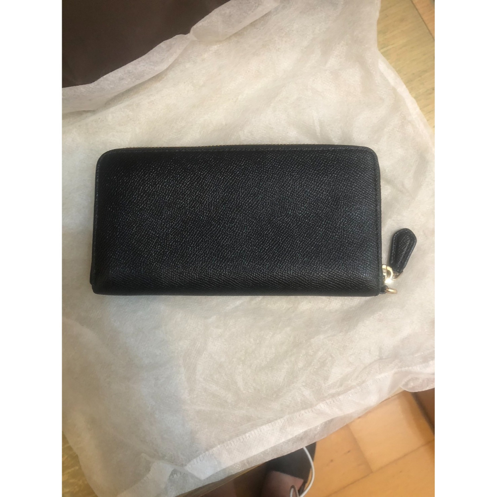 ♛ROSEMAYR♛廠商寄賣- COACH 金標馬車LOGOㄇ型拉鍊防刮手拿可拆長夾-細節圖2