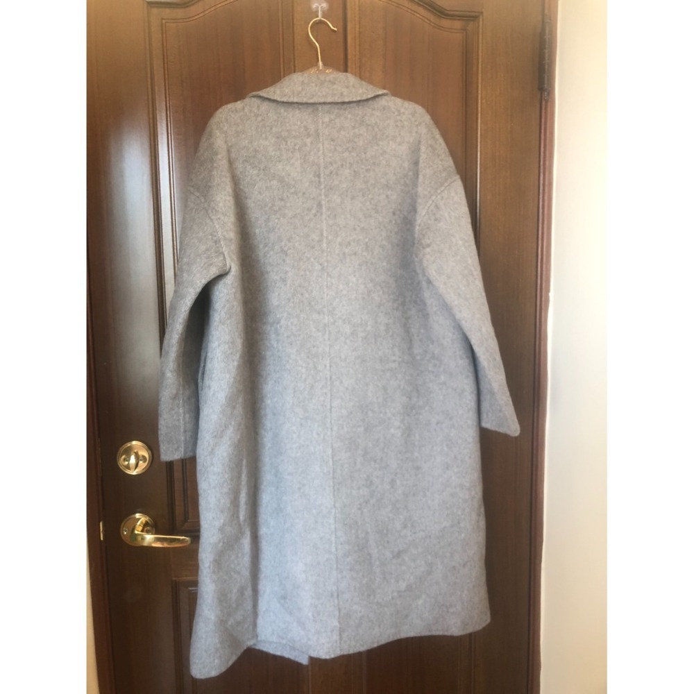 ♛ROSEMAYR♛廠商寄賣-C3882淺灰韓式毛呢大衣-細節圖2