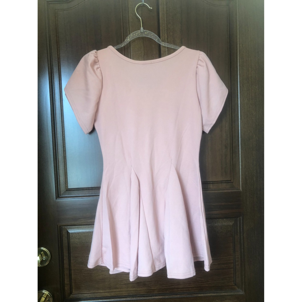 ♛ROSEMAYR♛廠商寄賣-A02-002氣質款粉色珍珠鑲領洋裝式上衣 展示品-細節圖2