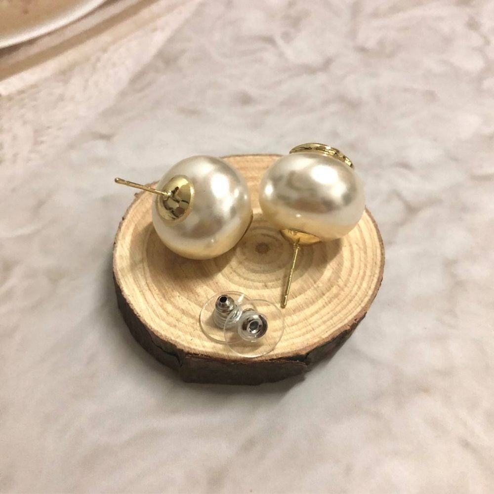 ♛ROSEMAYR♛[CR-0010] 韓版 輕奢名媛 字母M珍珠耳環 耳釘-細節圖5