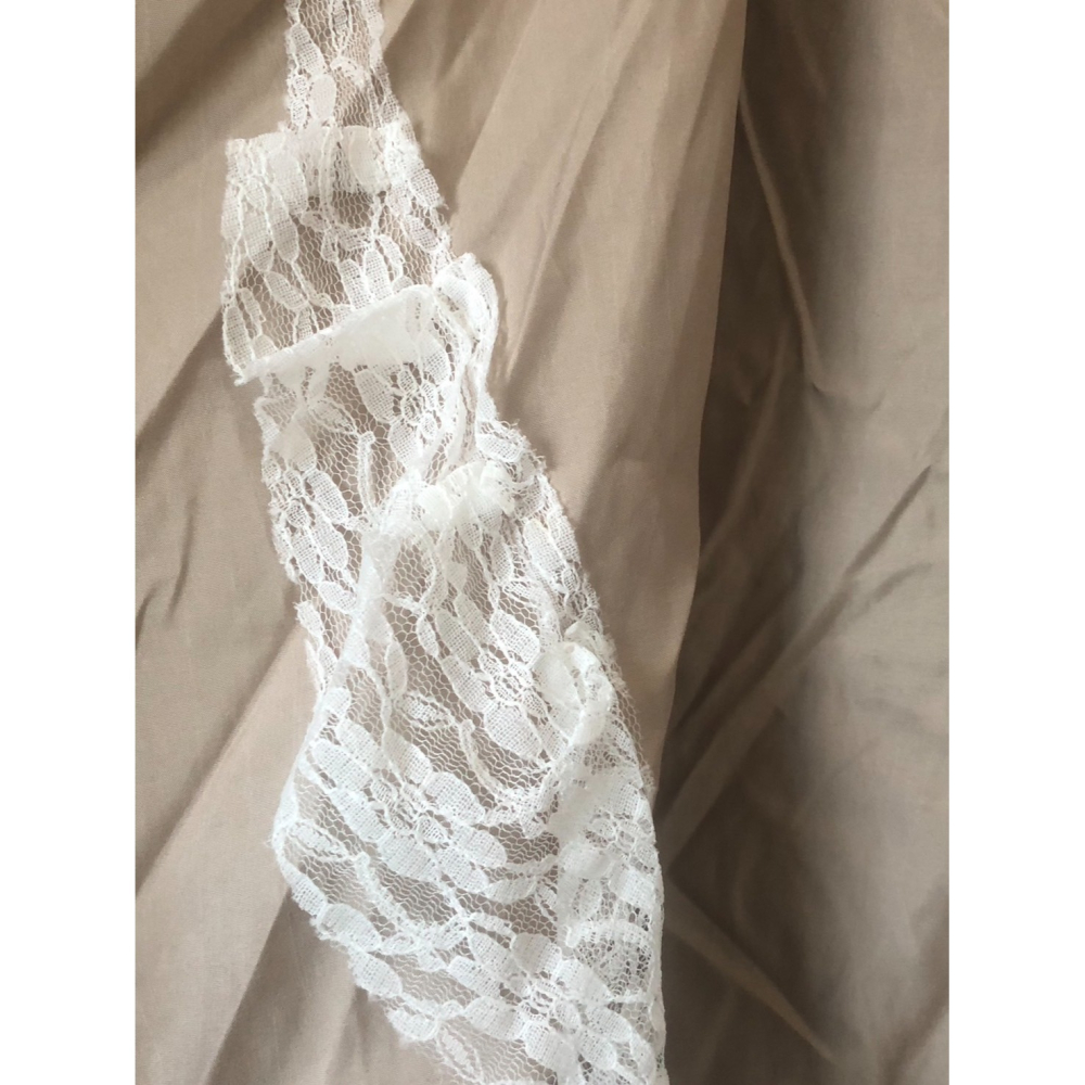 ♛ROSEMAYR♛廠商寄賣-A03-302卡其色蕾絲拼接外套 展示品-細節圖3