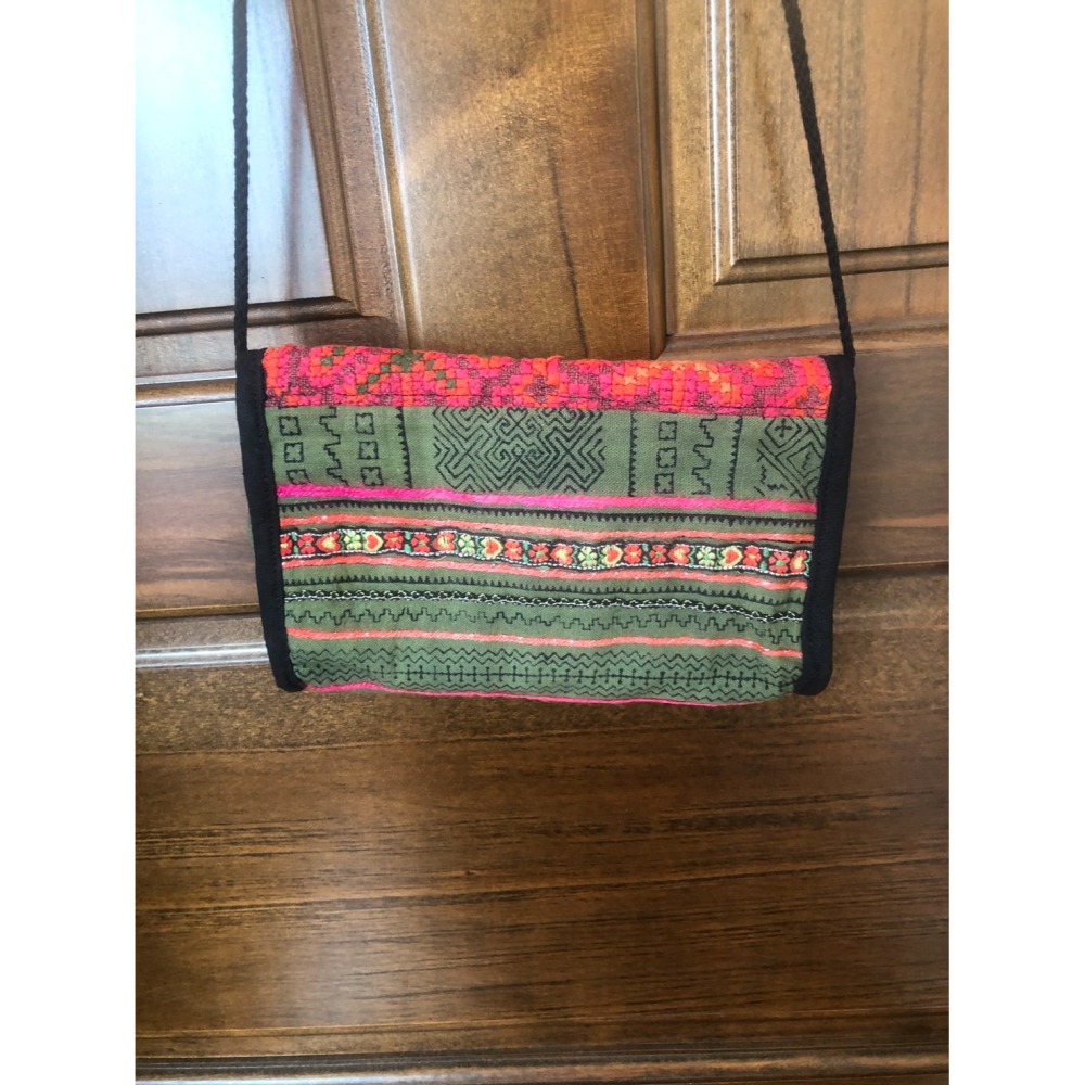 ♛ROSEMAYR♛廠商寄賣-異國風泰國老布長形方包-細節圖2