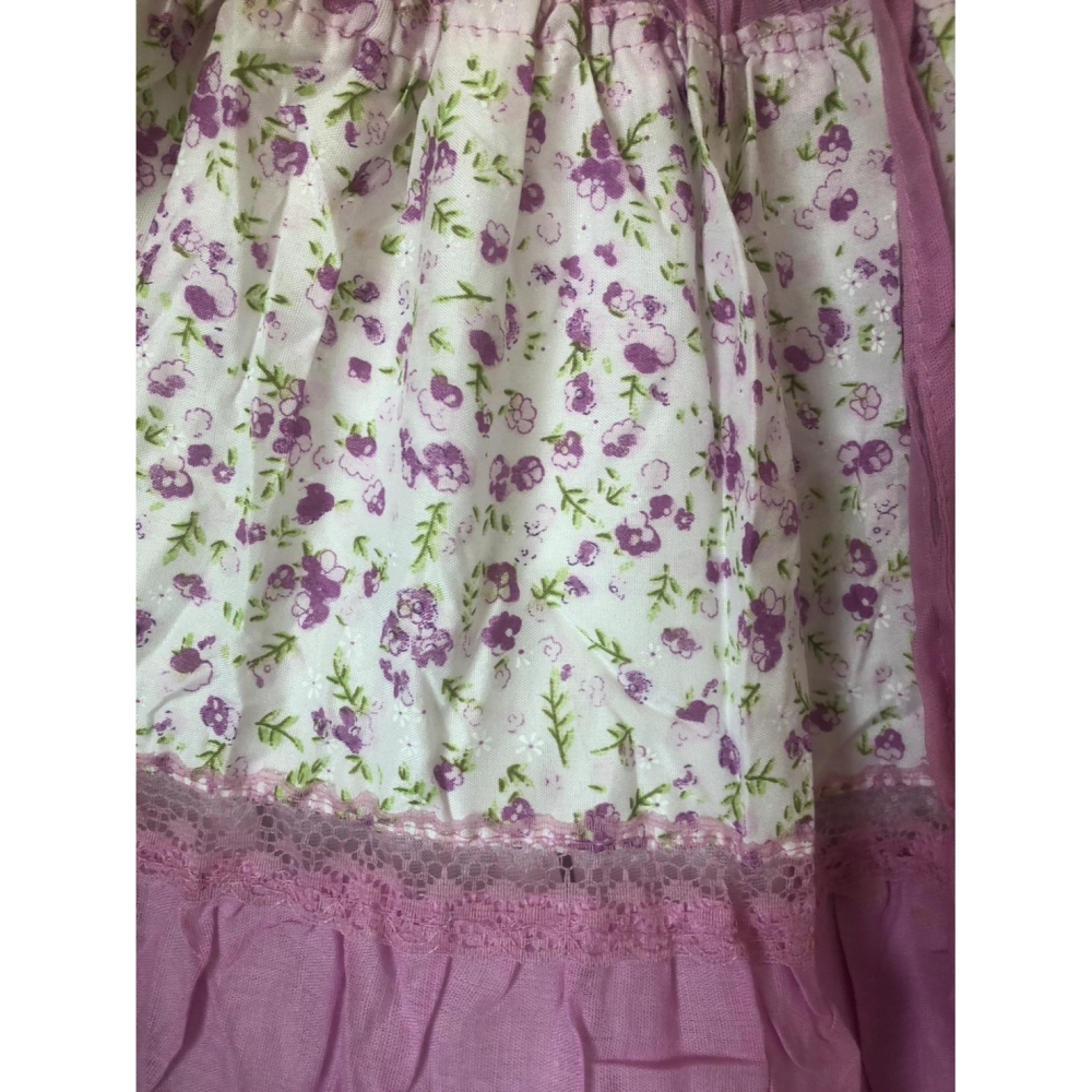 ♛ROSEMAYR♛廠商寄賣-異國風粉色拼接小碎花兩穿裙 展示品-細節圖4