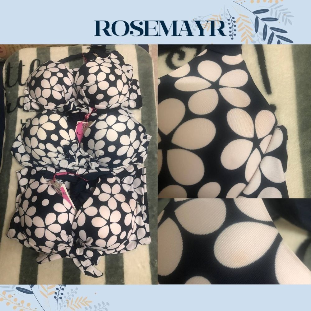 ♛ROSEMAYR♛廠商寄賣-NG商品-花瓣印花綁帶上衣泳裝 M/L-細節圖2