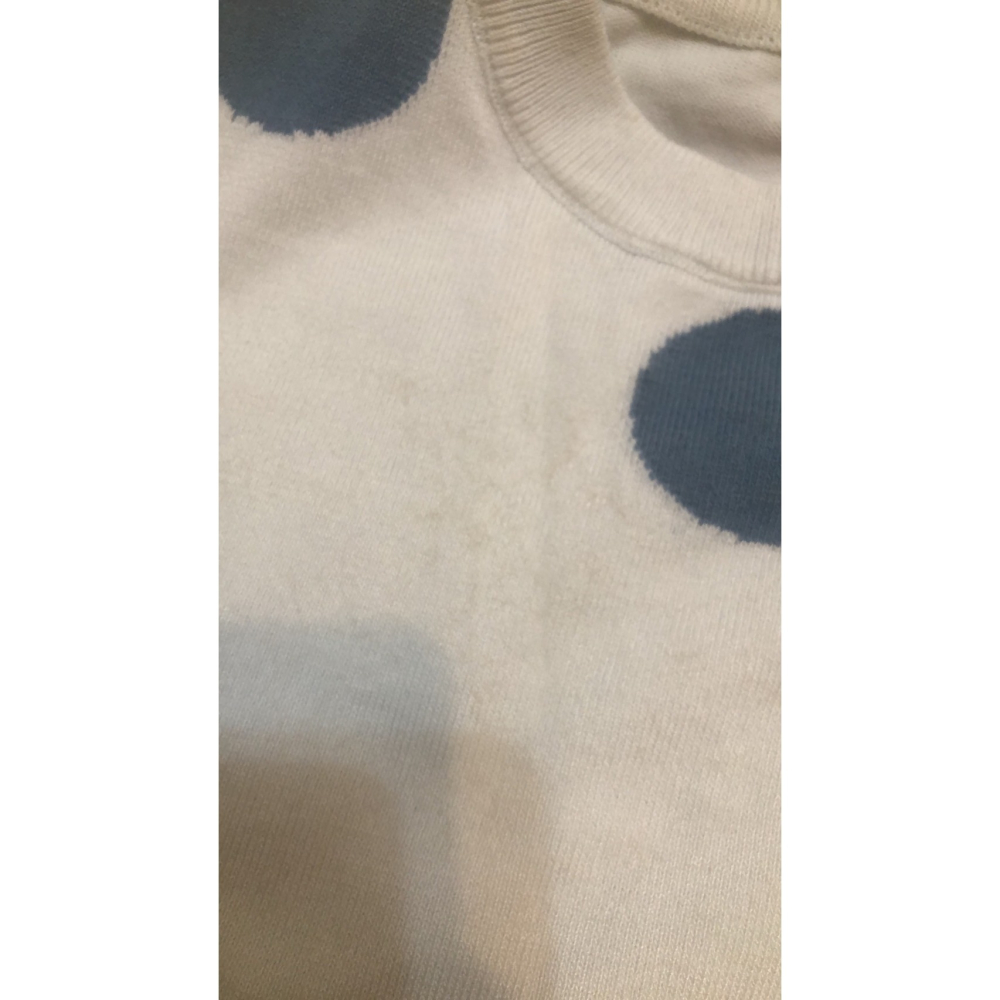 ♛ROSEMAYR♛廠商寄賣-P137 復古藍色波點袖上衣 試穿品-細節圖3