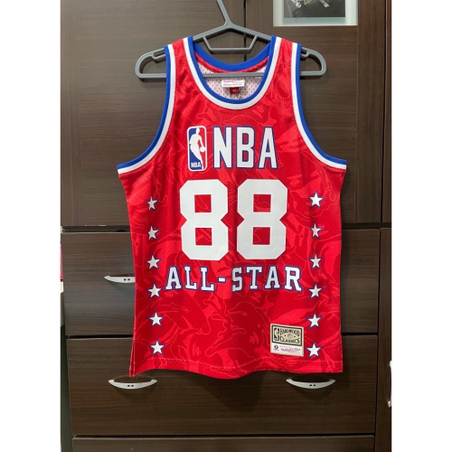 MITCHELL &amp; NESS M&amp;N NBA AAPE 聯名款限定 All Star 明星賽 猿人 紅迷彩 球衣