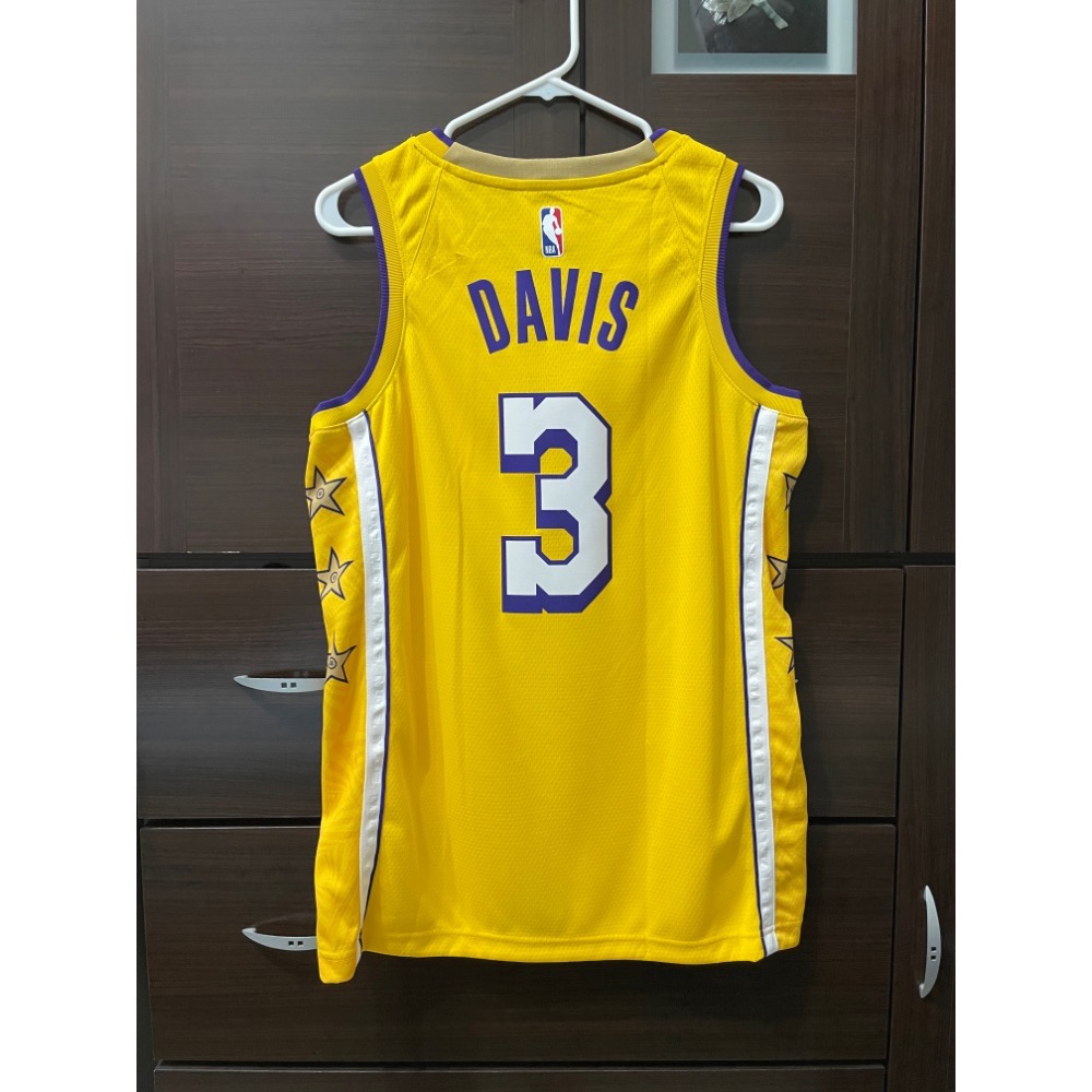 NIKE NBA DAVIS AD 湖人 一眉 城市款 湖人 M號 球衣-細節圖2