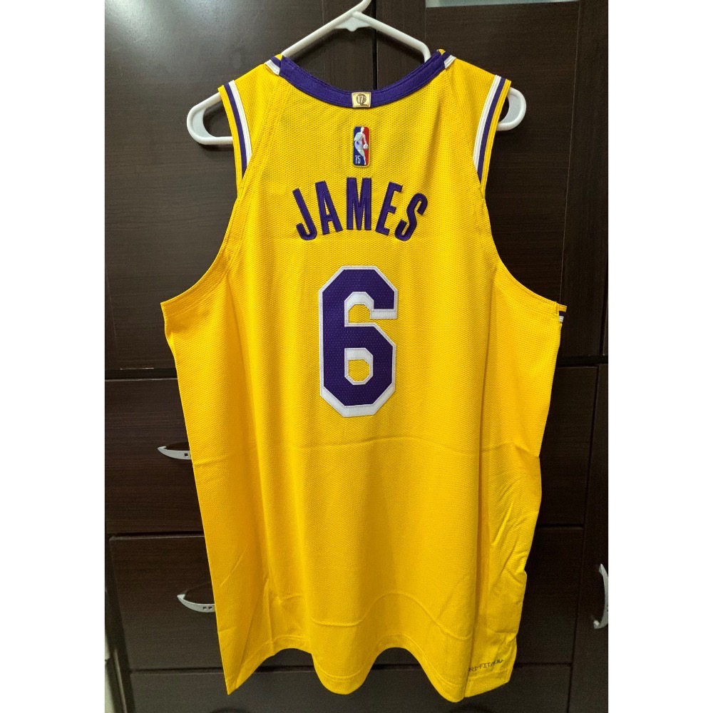 NIKE NBA JAMES MVP KING 湖人 詹皇 75週年 L號 AU 球衣-細節圖2