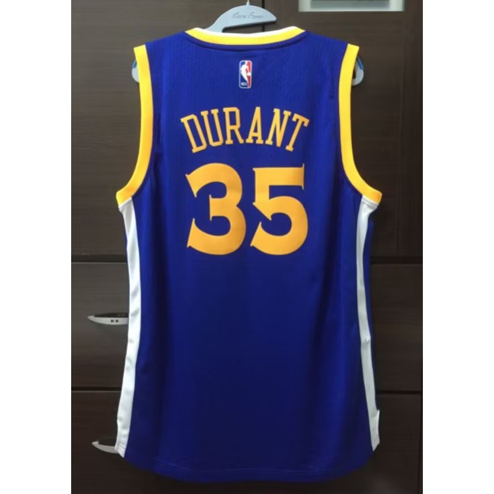 ADIDAS NBA KD DURANT 勇士 主場藍 熱轉印 M號 球衣-細節圖2