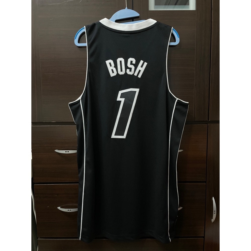 ADIDAS NBA BOSH 熱火 狂熱黑 電繡 M號 球衣-細節圖2