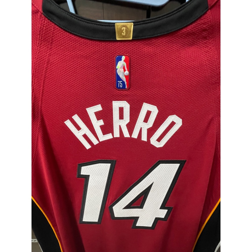 NIKE NBA HERRO 熱火 75週年 球員版 AU 球衣 L號-細節圖4