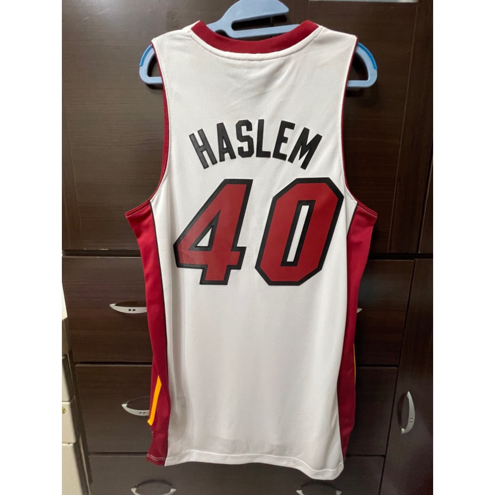 ADIDAS NBA HASLEM 熱火 哈隊長 主場白 電繡 S號 球衣-細節圖2
