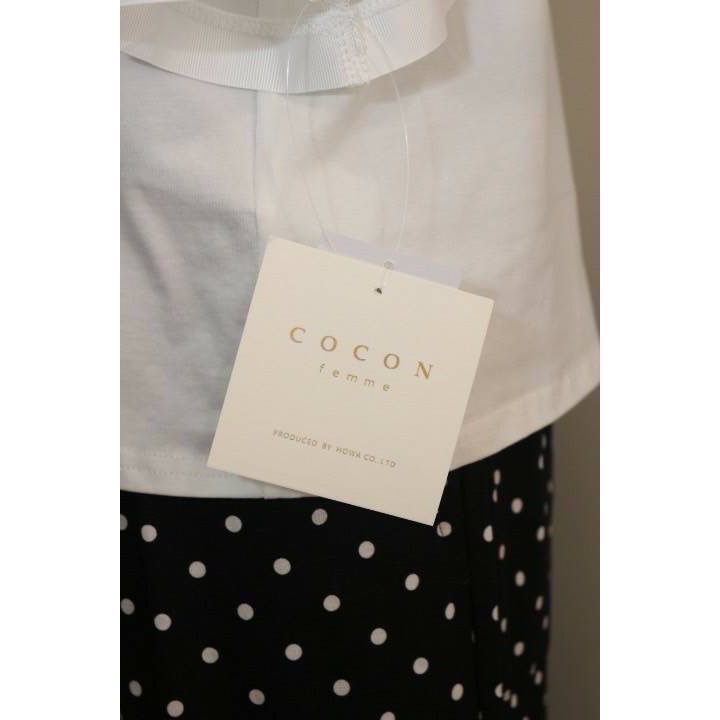 日本進口品牌COCON白紗袖T恤-細節圖3