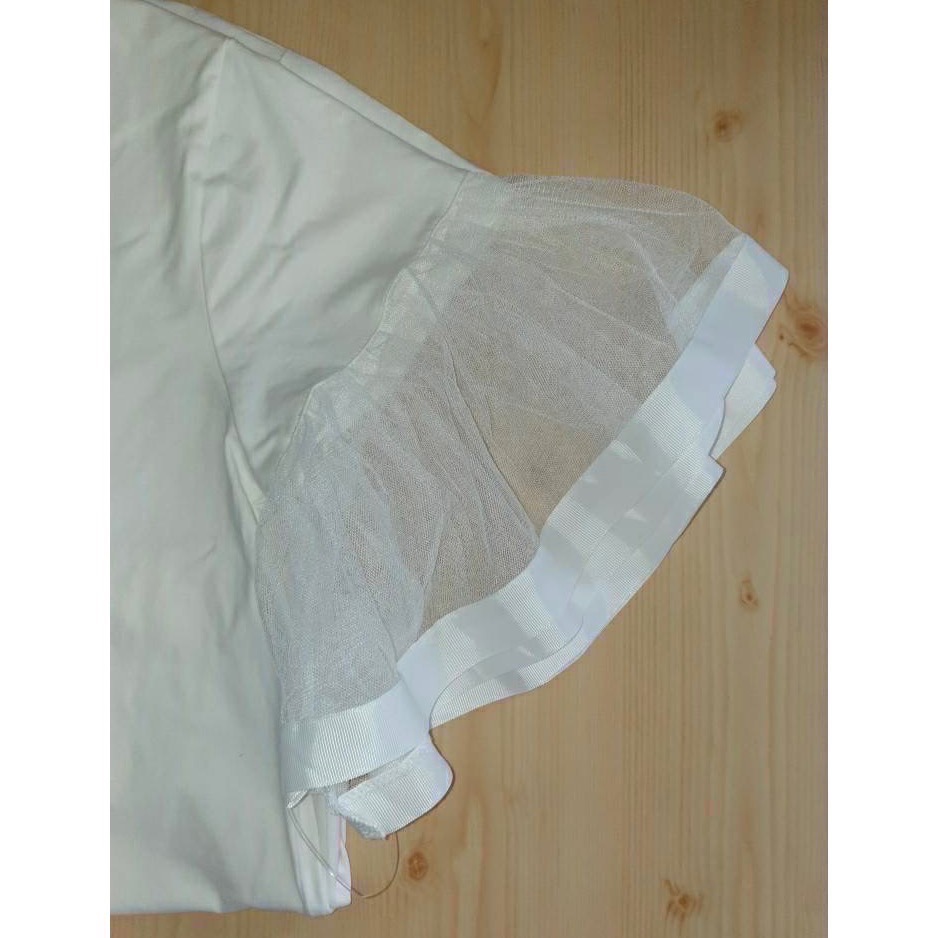 日本進口品牌COCON白紗袖T恤-細節圖4