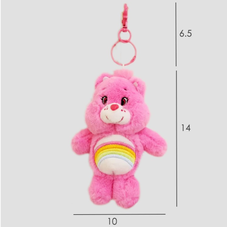 彩虹熊 CareBears 包包 吊飾 裝飾 配件 鑰匙圈 娃娃 公仔 愛心熊-細節圖4