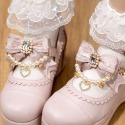 預購*地雷系量產型華麗珍珠鏈條蕾絲愛心水鑽髮夾 對夾 蕾蕾 設計感 日系 亞文化 可愛 飾品 鞋夾 頭飾-規格圖8