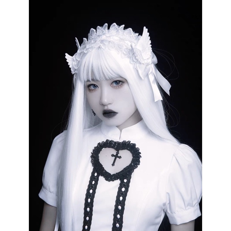 現貨+預購*lolita 蘿莉塔暗黑翅膀蕾絲蝴蝶結髮帶 地雷系 軟妹 硬妹  少女 甜美 頭飾 髮飾 萬聖節 聖誕節-細節圖6