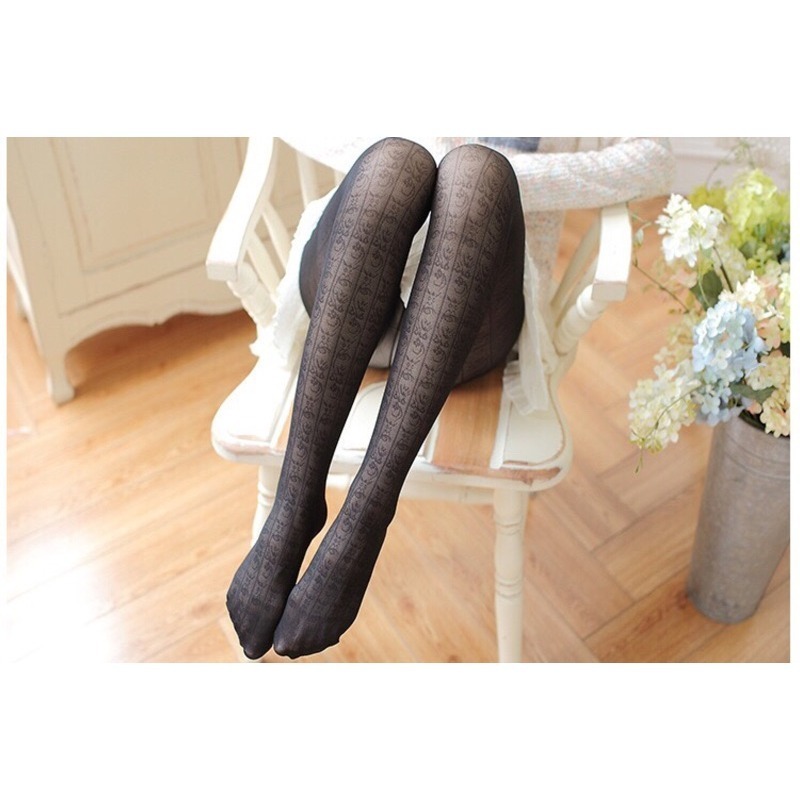 現貨+預購* lolita 蘿莉塔日系復古藤蔓花朵鏤空透視連褲襪 軟妹 少女 歌德 絲襪 連褲襪 襪子-細節圖8