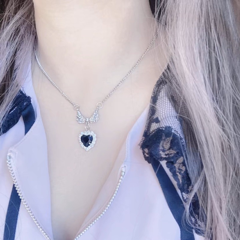 現貨+預購*日系地雷系翅膀閃鑽天使項鍊 量產型 頸鍊 項圈 蕾蕾 lolita 蘿莉塔 軟妹 病嬌 少女 龐克 亞文化-細節圖6