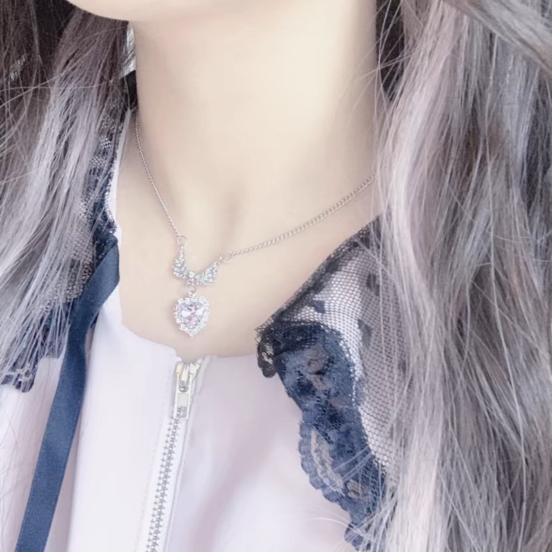 現貨+預購*日系地雷系翅膀閃鑽天使項鍊 量產型 頸鍊 項圈 蕾蕾 lolita 蘿莉塔 軟妹 病嬌 少女 龐克 亞文化-細節圖8