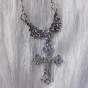 不規則十字架翅膀項鍊